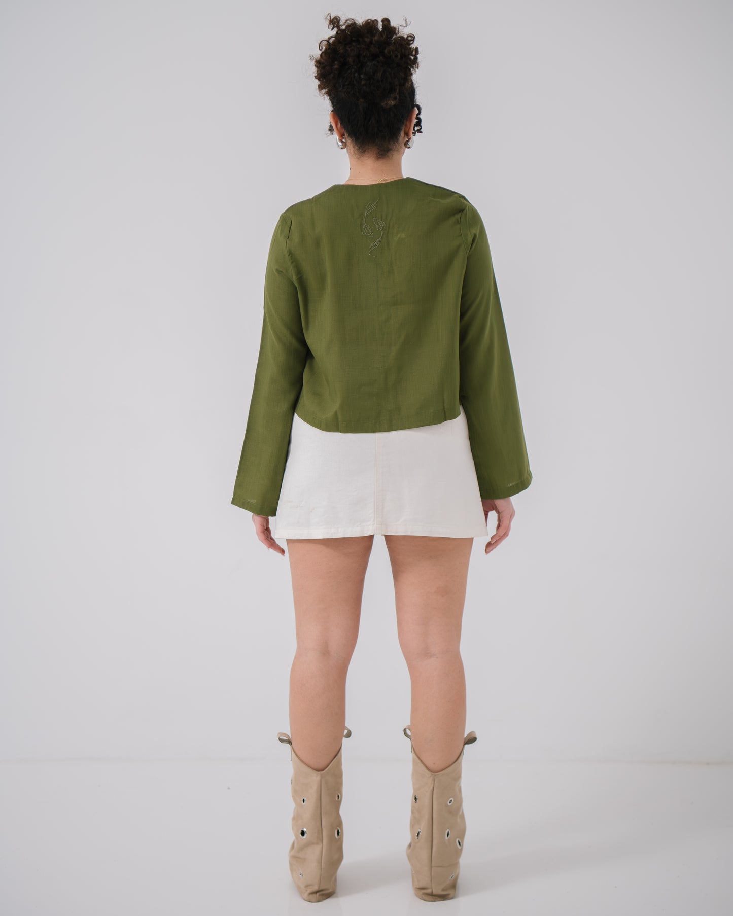 Sage linen blouse